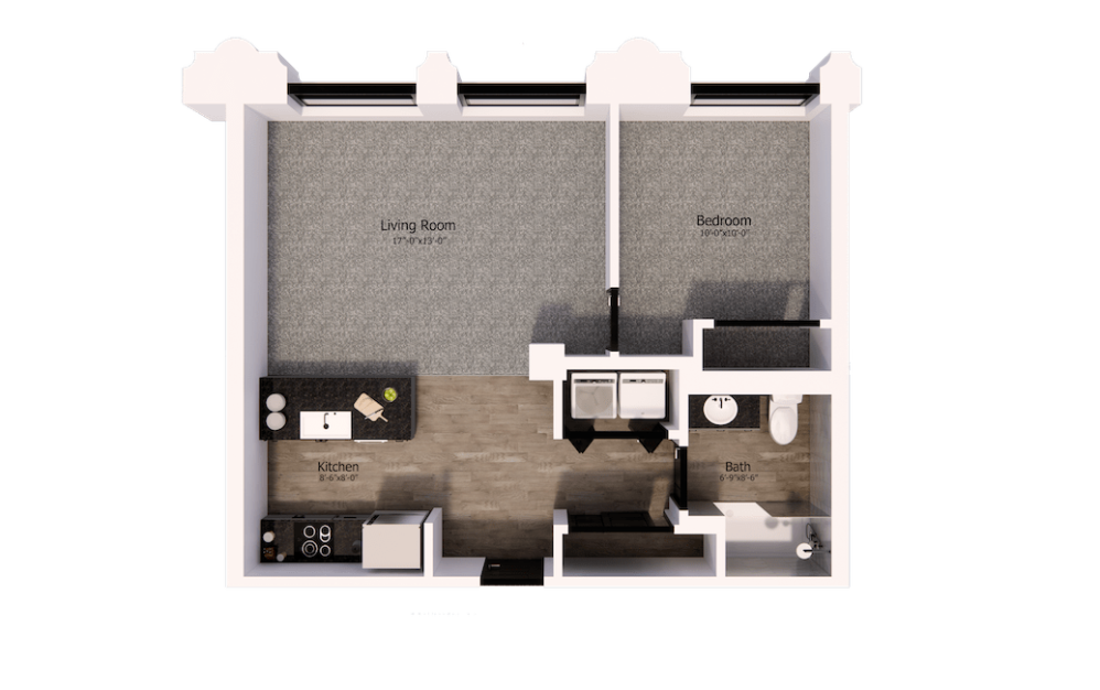 415 - 1 bedroom floorplan layout with 1 bathroom and 645 square feet 415 - 1 bedroom floorplan layout with 1 bathroom and 645 square feet