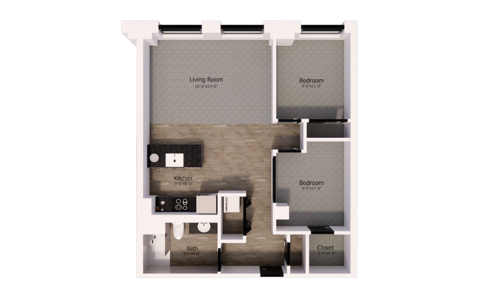 462 - 2 bedroom floorplan layout with 1 bathroom and 855 square feet 462 - 2 bedroom floorplan layout with 1 bathroom and 855 square feet